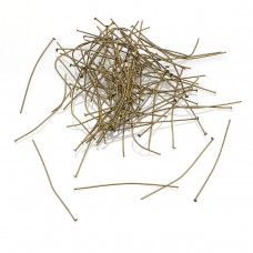 Піни Гвоздики, Плоский Капелюшок, Залізо, Колір: Бронза, Розмір: 60х0.7мм, 25г/близько 120шт